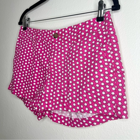 Old Navy Pink & White Seashell Print 100% Cotton Shorts Sz 2 - Picture 4 of 11